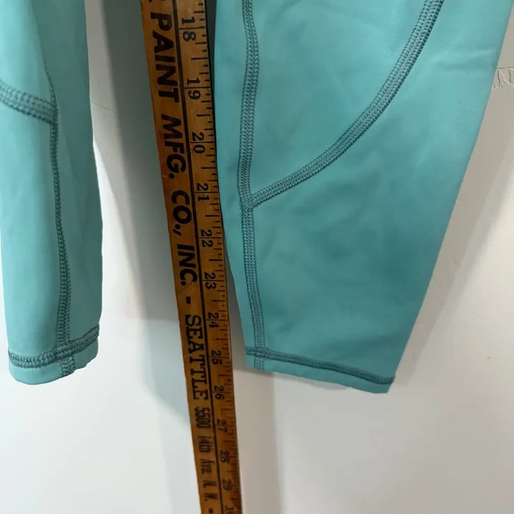 Athleta Women's‎ Rainier Leggings Tights Running Fleece Pockets Blue Small
